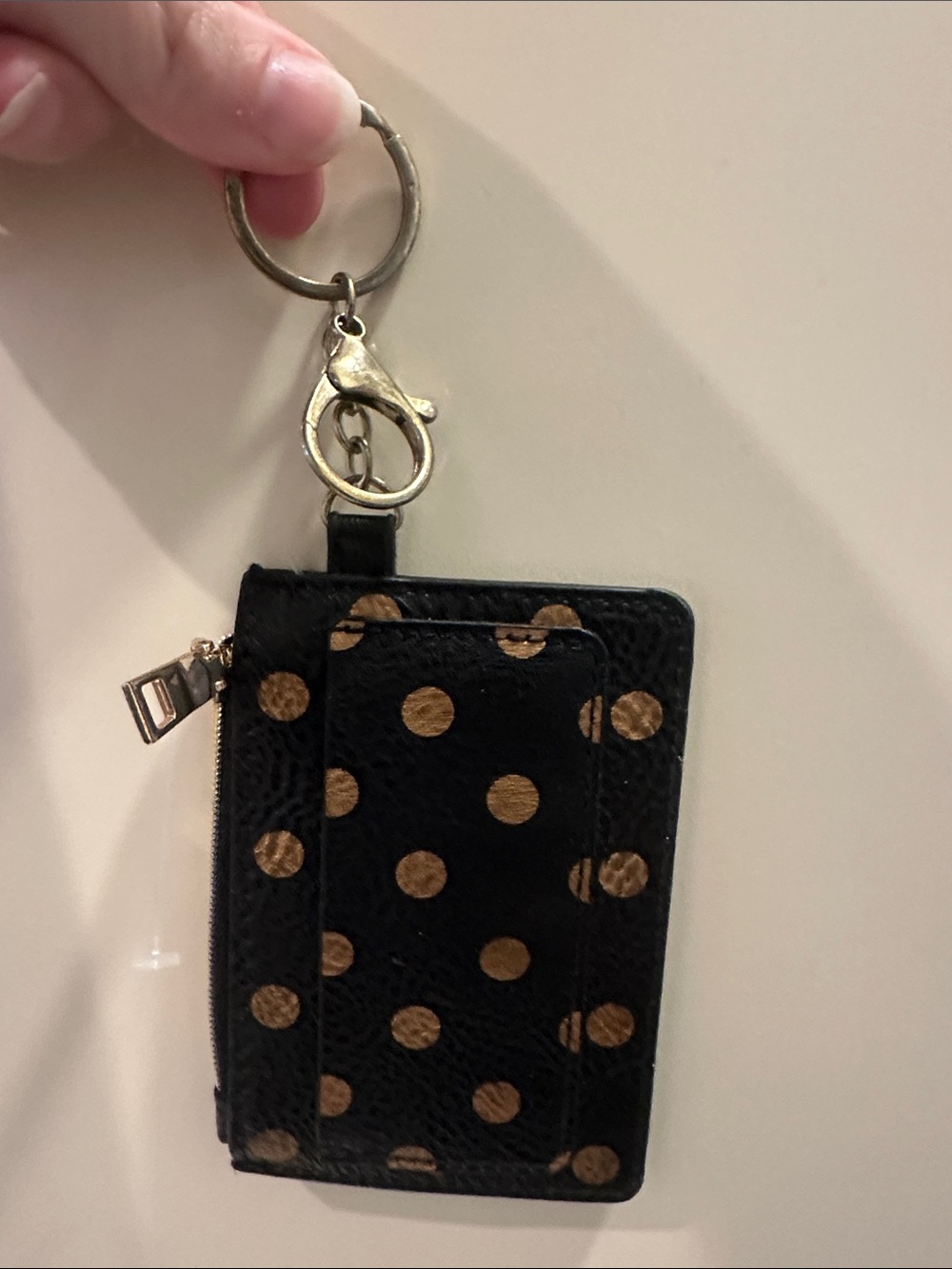 polka dot card holder NWOT